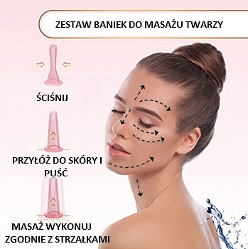 ZESTAW BANIEK SILIKONOWYCH DO MASAŻU TWARZY  0,8CM 1CM 2CM